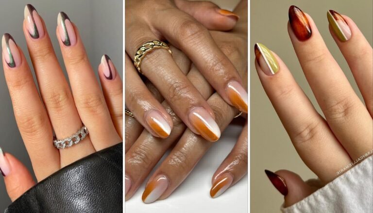 manucure elegante avec vernis colore