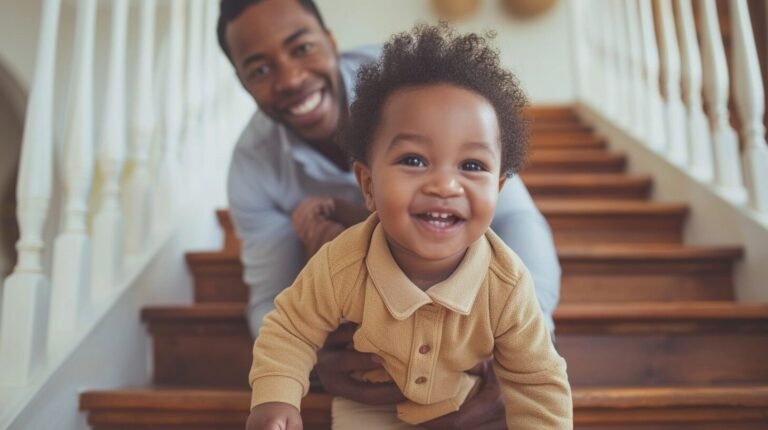 moment de joie en famille avec bebe