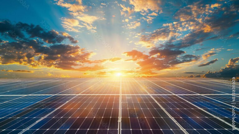 Comment Fonctionnent les Panneaux Solaires et Leur Impact Énergétique 5 panneaux solaires sous le soleil eclatant