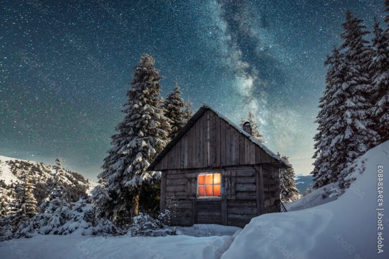 Quel est l'endroit idéal pour visiter la maison du Père Noël en Laponie 40 paysage enneige avec maison en bois