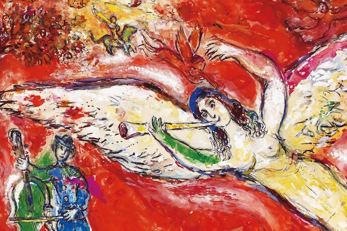peinture de chagall aux couleurs vives