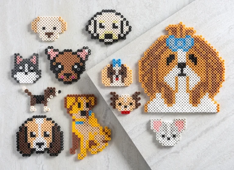 perles a repasser colorees en forme de chien