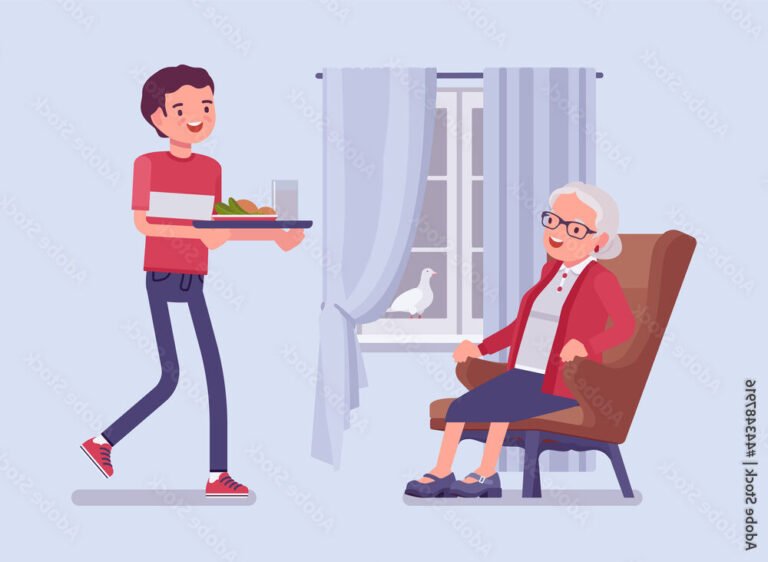 personne aidant un senior a domicile