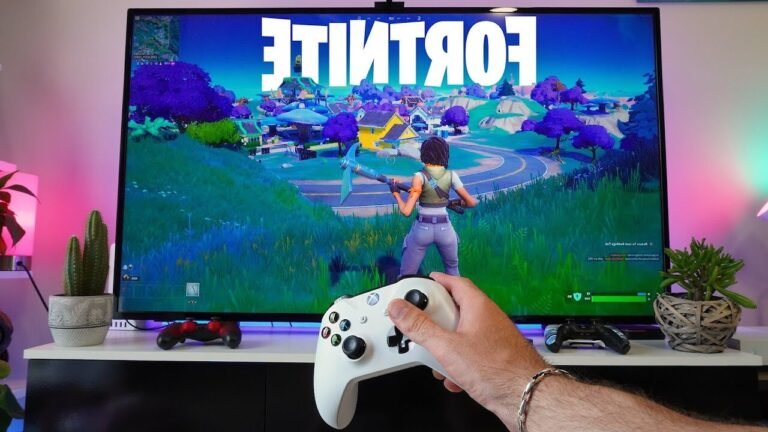 personne jouant a fortnite sur xbox