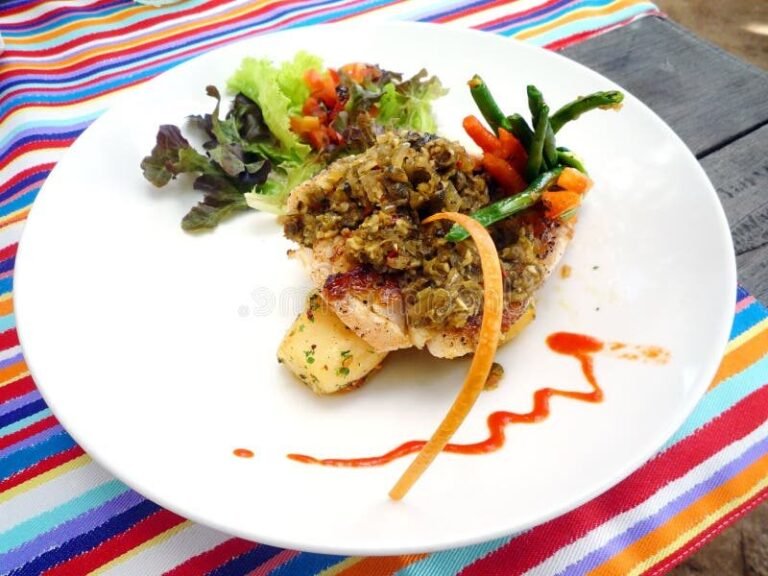 plat colore dans une assiette gourmande