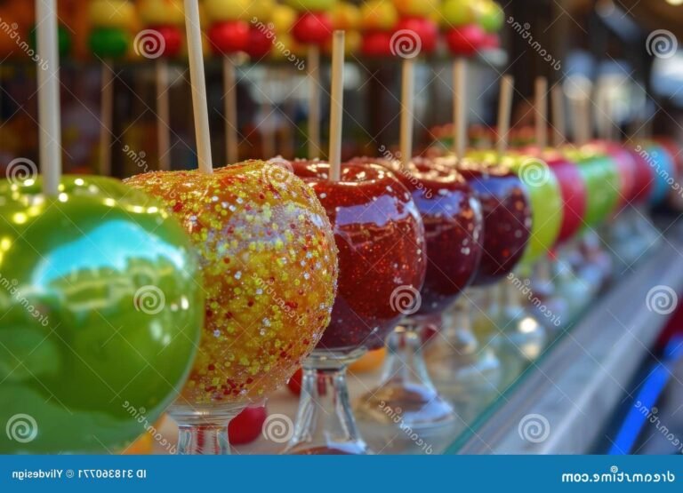 Où acheter des pommes d'amour en ligne à prix compétitifs 14 pommes damour colorees sur un marche