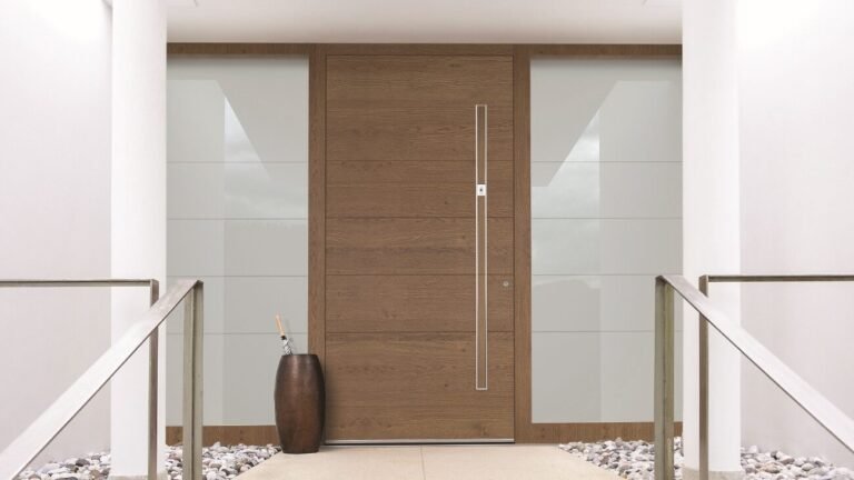 porte dentree moderne en bois elegant