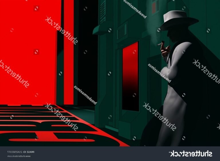 portrait dun detective dans une ville animee