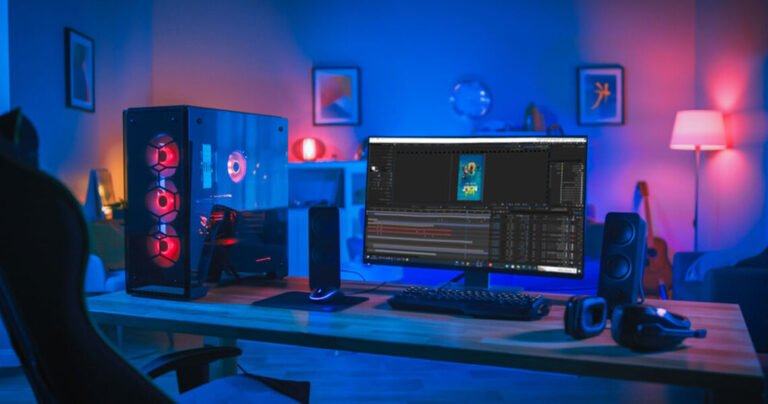 poste de travail dedition video moderne