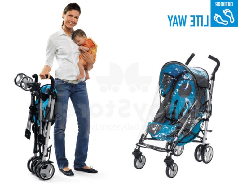 poussette canne chicco lite way en exterieur