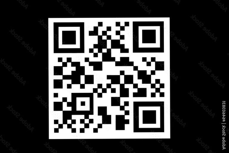 qr code blanc sur fond noir