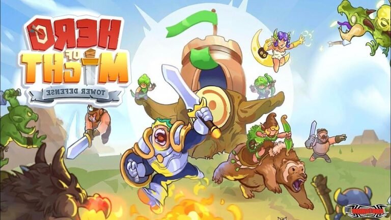 tour de defense animee avec heros colores