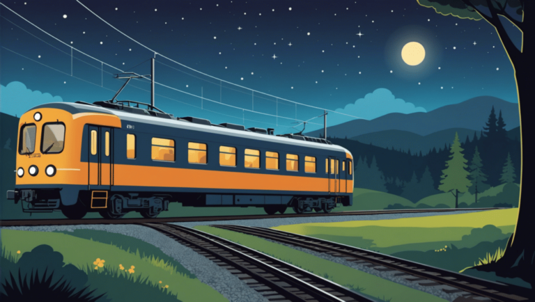 Quel est le meilleur moyen de voyager en train de nuit entre Paris et Varsovie 27 train de nuit traversant un paysage nocturne