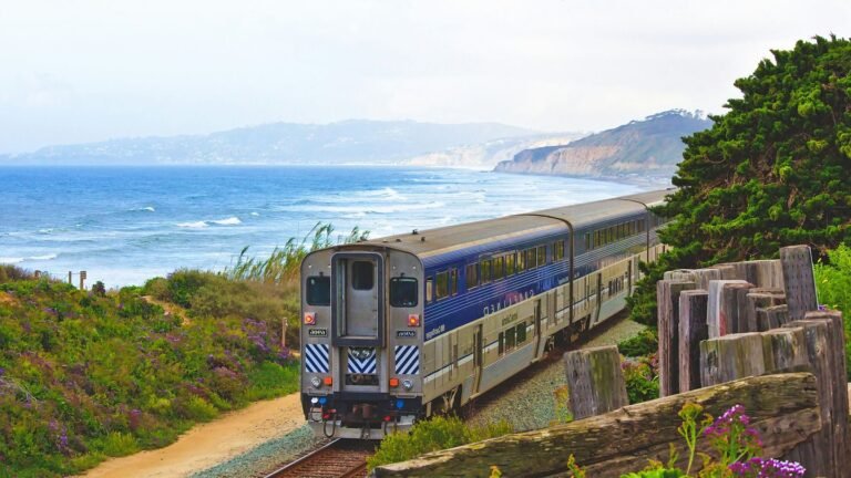 train traversant un paysage cotier italien