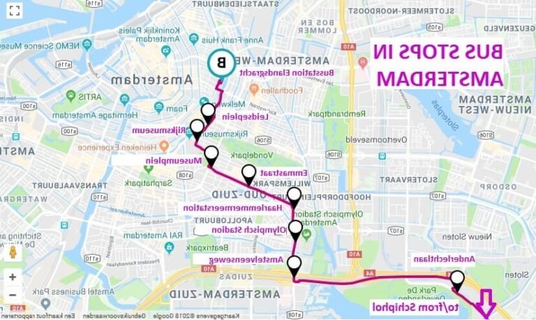 Comment rejoindre le centre-ville depuis l'aéroport AMS à Amsterdam 22 transport vers le centre ville damsterdam