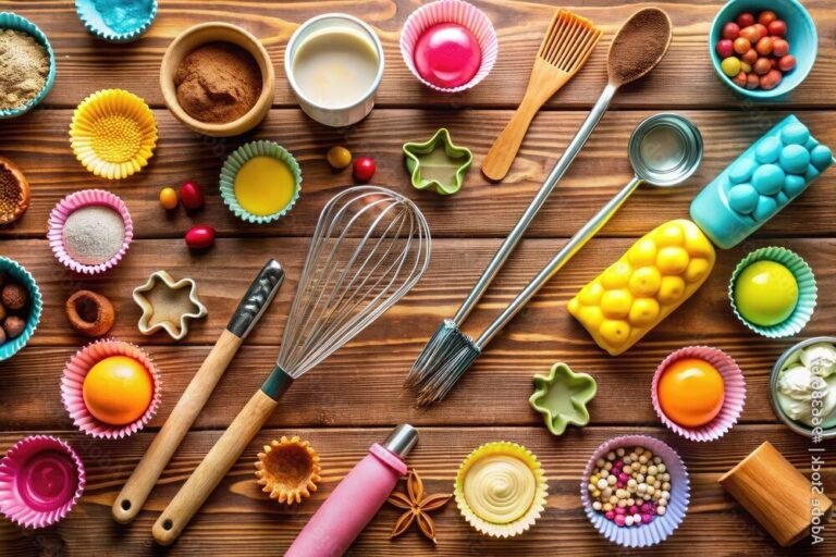 Quel est le meilleur kit pâtisserie recommandé par Le Meilleur Pâtissier 20 un assortiment de ustensiles de patisserie colores