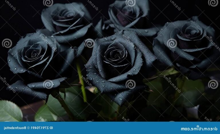 un bouquet de roses noires elegantes