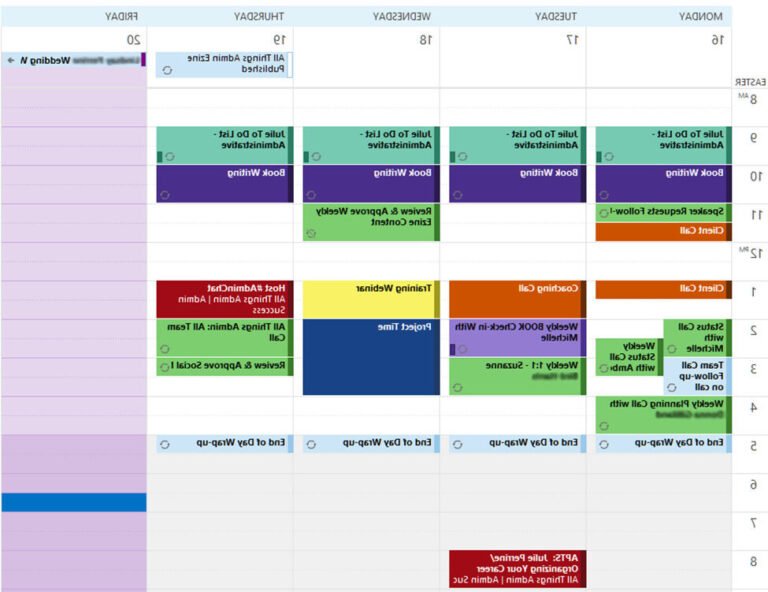 Comment créer des emplois du temps efficaces et adaptés à vos besoins 24 un calendrier colore avec des taches organisees