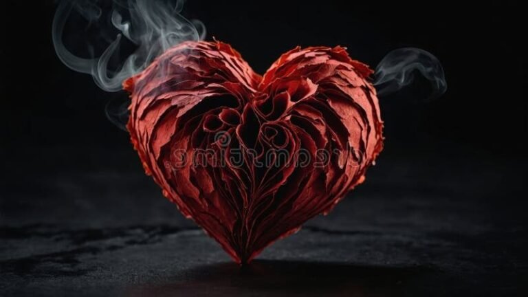 Que signifie "Beaucoup d'amour et quelques cendres" en littérature 32 un coeur entoure de cendres delicates