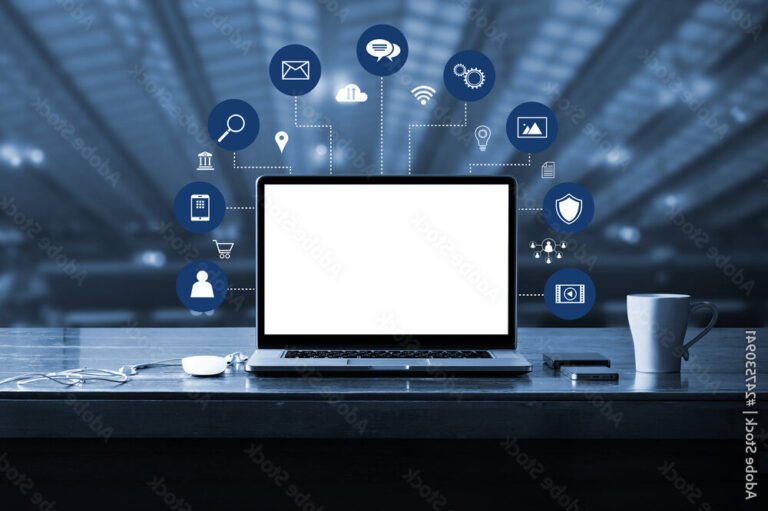 un ecran dordinateur avec des icones numeriques