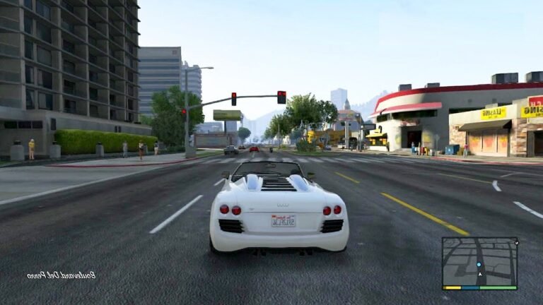 un gamer jouant a grand theft auto v