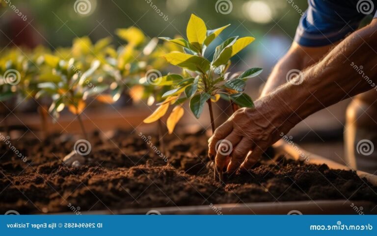 Comment planter un arbre dans son jardin pour qu'il prospère 26 un jardinier plantant un jeune arbre