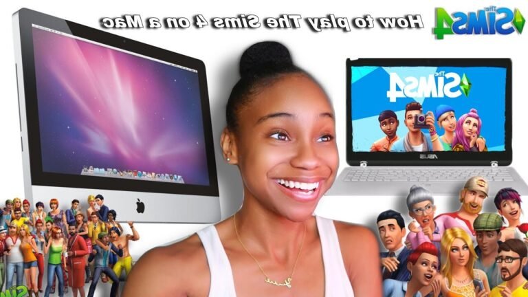 un joueur de sims sur un mac