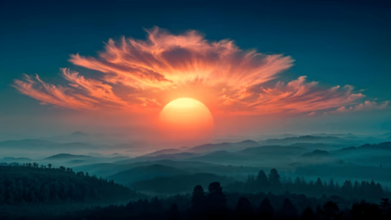 un lever de soleil quotidien sur la nature