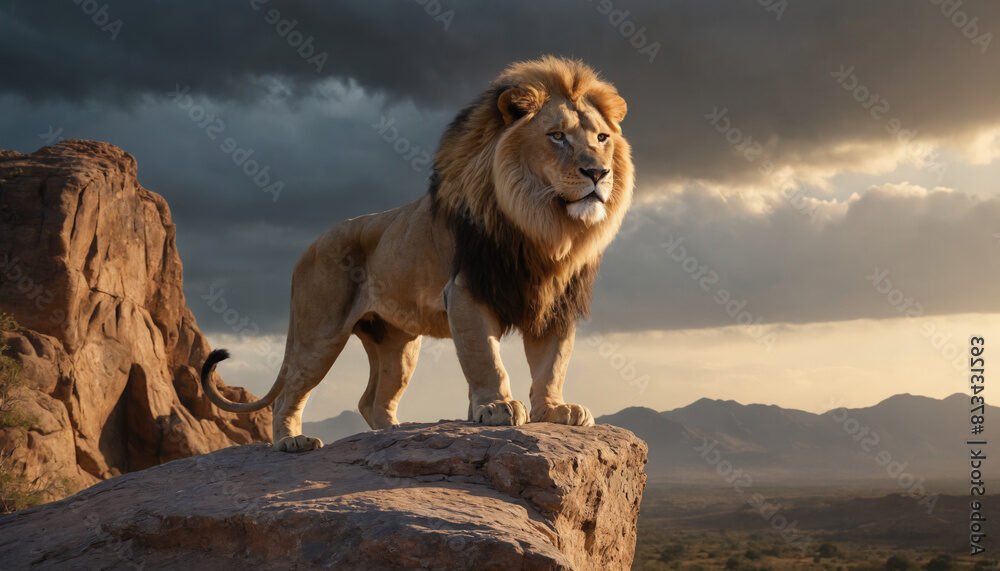 Qu'est-ce qui fait du Roi Lion un classique intemporel du cinéma 1 un lion majestueux dans la savane africaine