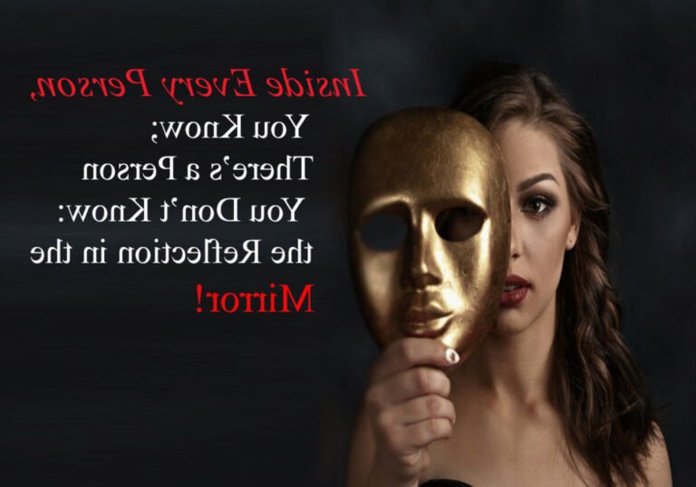 Que signifie l'expression "Ça c'est moi" en ligne 16 un miroir refletant la personnalite unique