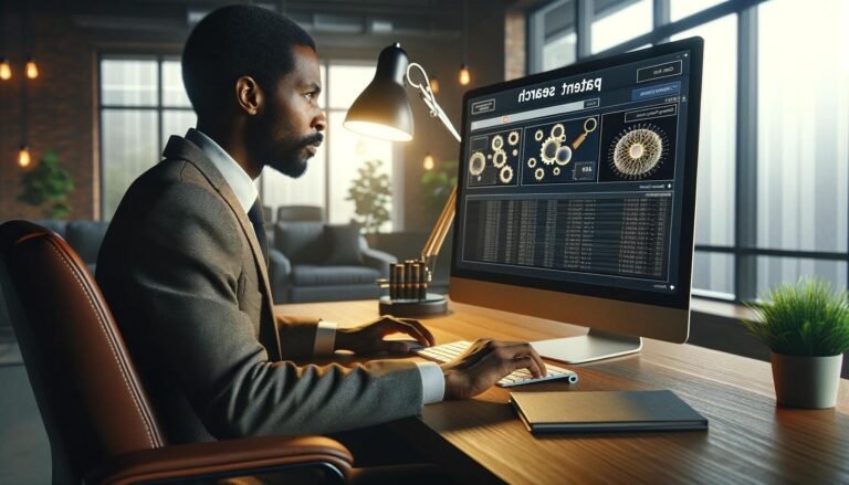 un ordinateur avec une recherche de brevets