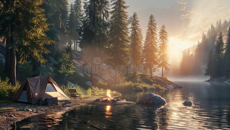 Pourquoi choisir le camping Mas d'en Mas pour vos vacances en plein air 1 un paysage de camping au bord de la riviere