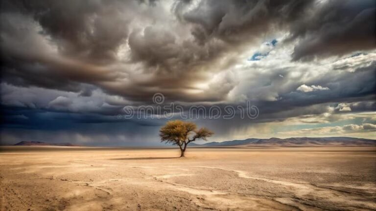 un paysage desole symbolisant la souffrance humaine