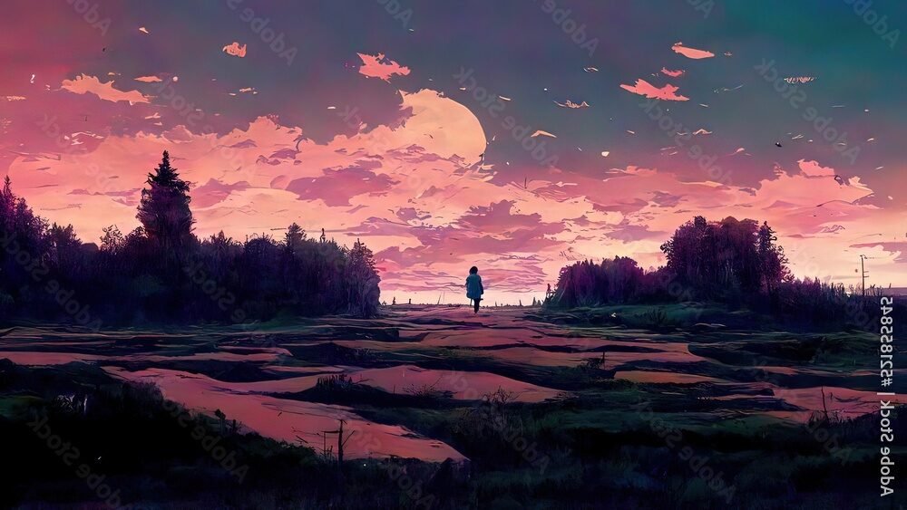 Que signifie la chanson "Et la vie t'arrache à moi" de Léo Ferré 1 un paysage melancolique au crepuscule 1