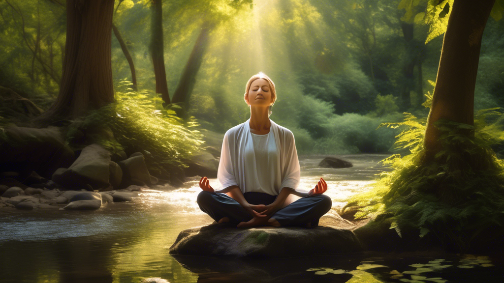 La vie est-elle vraiment facile si on ne s'inquiète pas 1 un personne meditant paisiblement en nature