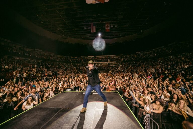 Qu'est-ce que "L'effroyable imposture du rap" révèle sur ce genre musical 25 un rappeur sur scene avec une foule engagee