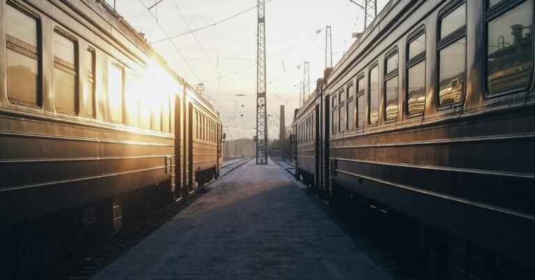 un voyage en train symbolisant levasion