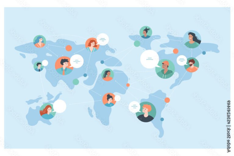 une carte du monde avec des cultures variees