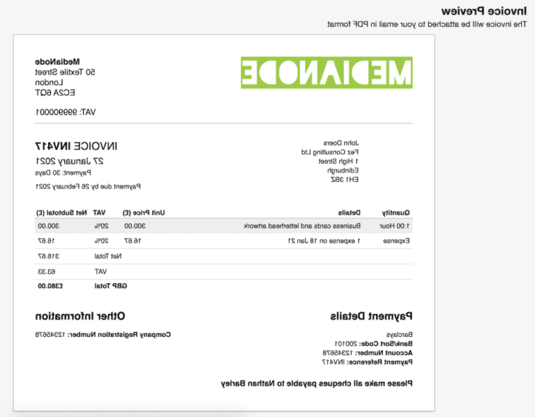 Quelles Sont Les Mentions Obligatoires À Inclure Sur Une Facture 26 une facture professionnelle avec mentions visibles