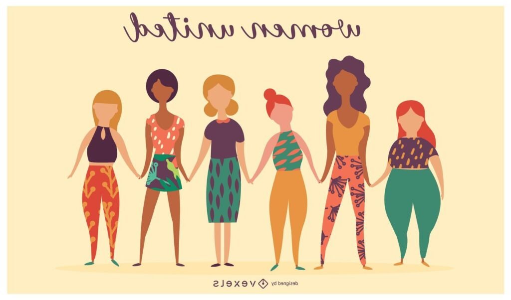 Que contient le livre "Nous sommes tous des féministes" d'Adichie 1 une illustration de femmes unies et solidaires