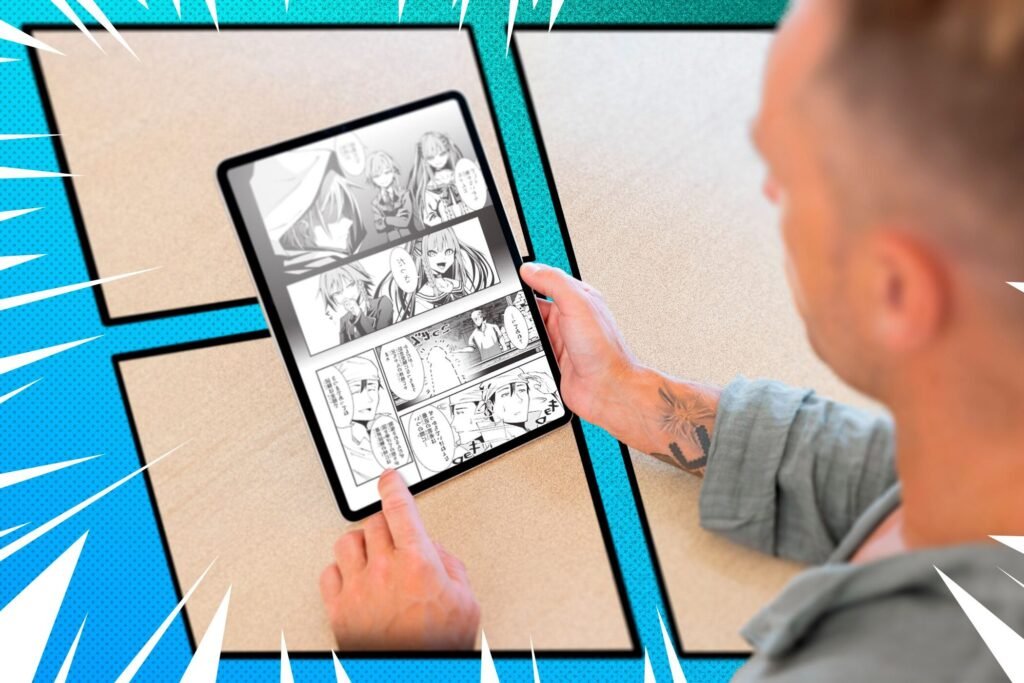 Où puis-je lire One Piece en ligne légalement et gratuitement 1 une personne lisant un manga en ligne