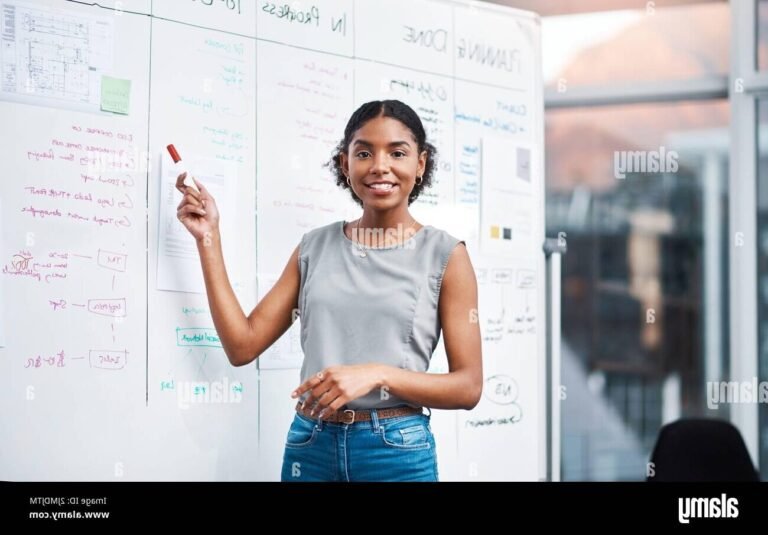 une personne utilisant un tableau blanc