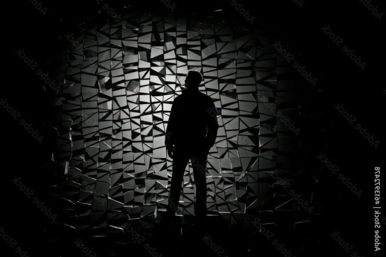 Quelles sont les cinq blessures qui nous empêchent d'être soi-même 22 une silhouette reflechissant dans un miroir brise