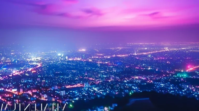 une ville nocturne mysterieuse et captivante