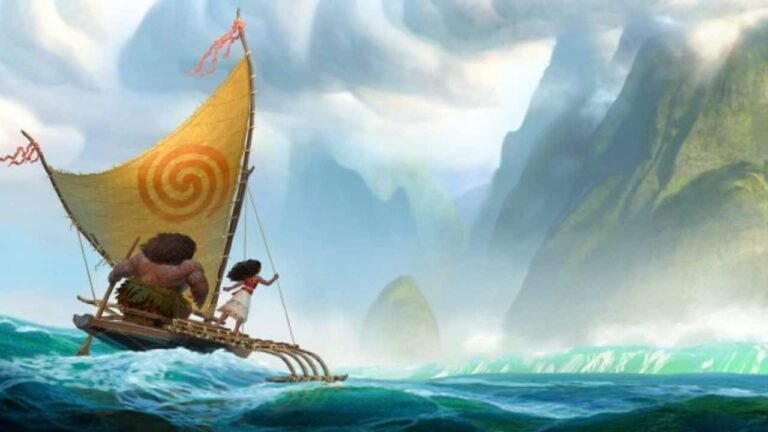 vaiana naviguant sur locean etoile