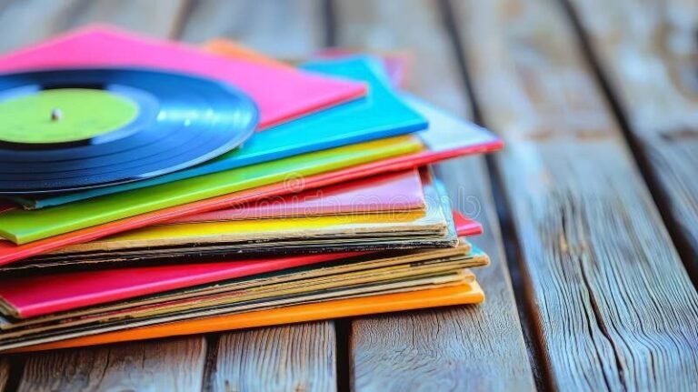 Pourquoi ne puis-je pas envoyer d'e-mails concernant mes vinyles 2 vinyles colores sur une table en bois