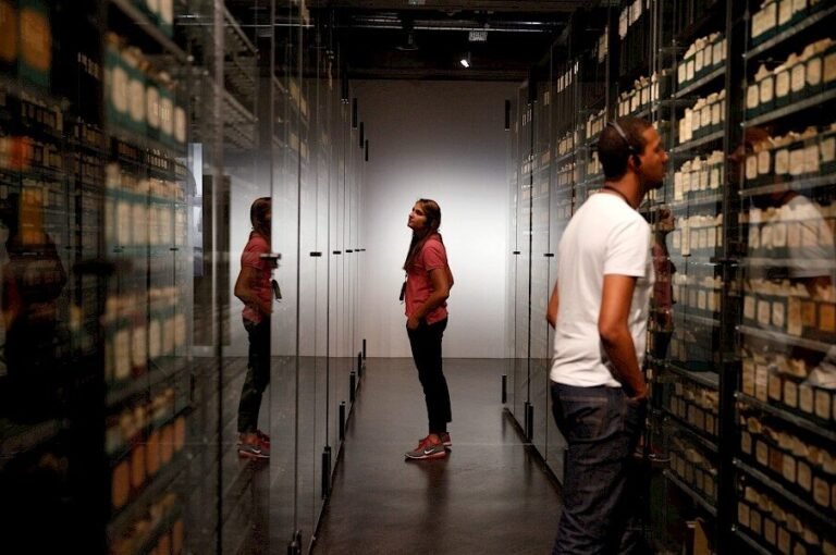 Que peut-on découvrir au musée international de la Croix-Rouge 5 visiteurs explorant le musee de la croix rouge