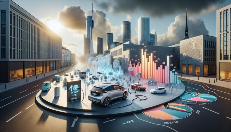 voiture electrique dans un environnement urbain