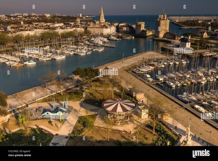 vue aerienne de la rochelle et ses ports