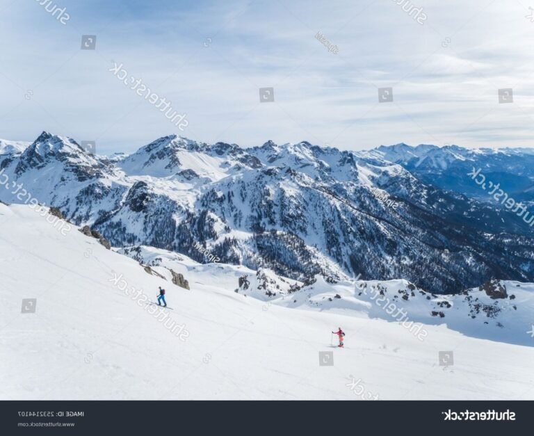 vue aerienne des pistes de serre chevalier